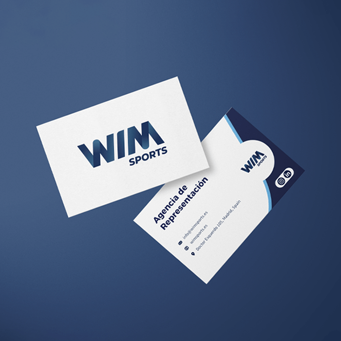 Tarjetas de visita de agencia deportiva